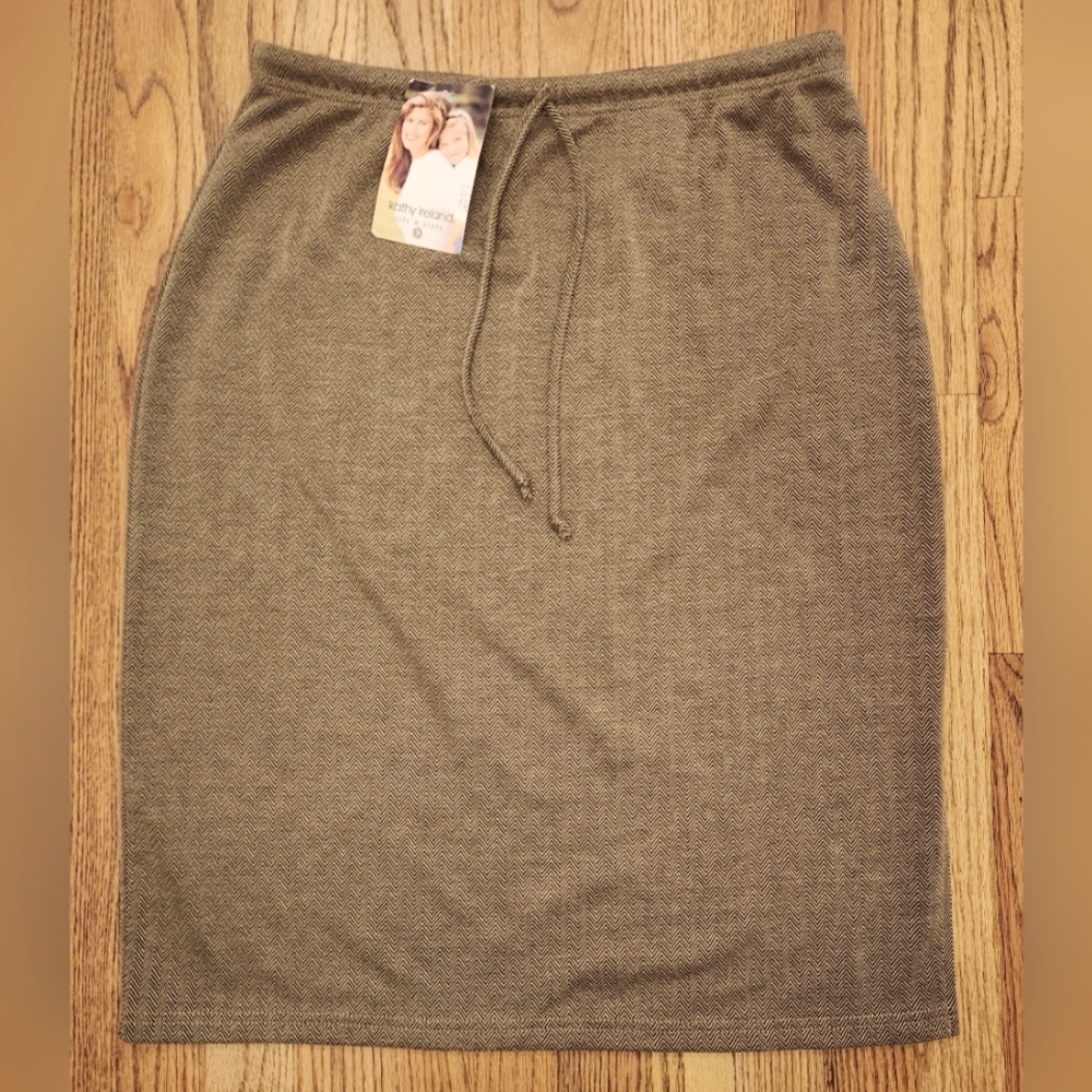 New, Vintage Kathy Ireland Life & Style, Drawstring Waist Skirt, Large, Kmart
